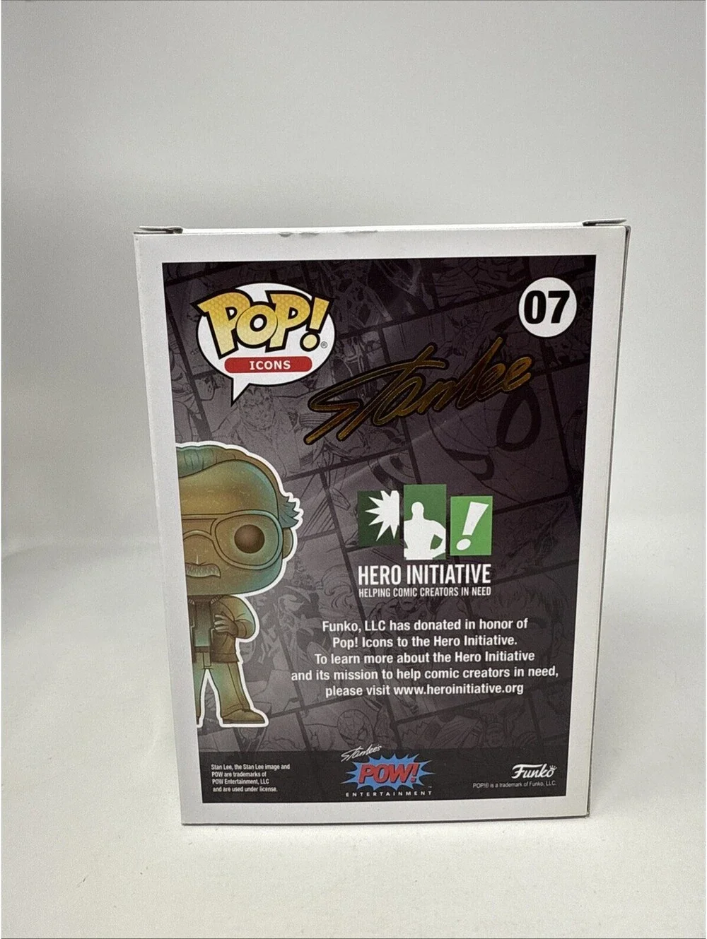 STAN LEE PATINA Funko Pop! #07 Vinyl Figure Marvel Comics Legend NEW